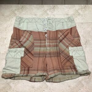 Free People Gauzy Plaid Shorts ~ Size 4